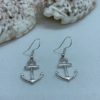 Silver anchor earrings